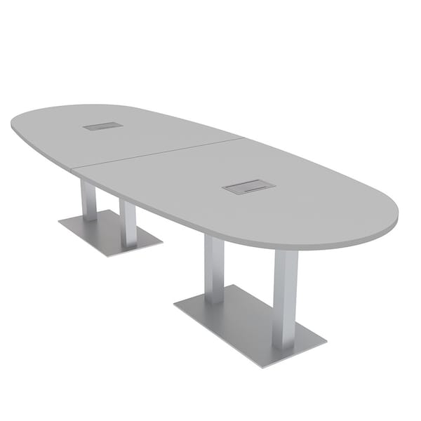 45 in W, 120 in L, 29 in H, Engineered Wood Top, Grey